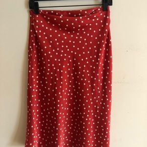 polka skirt forever 21 in red